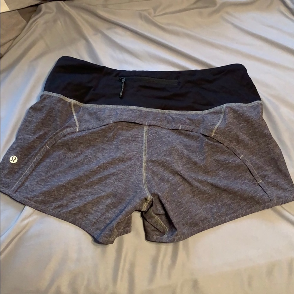 grey lululemon shorts